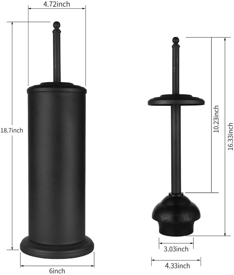 DOWRY Toilet Plunger with Holder for Bathroom Powerful Efficient Force Suction Cup Heavy Duty  Deep Cleaning - Image 5